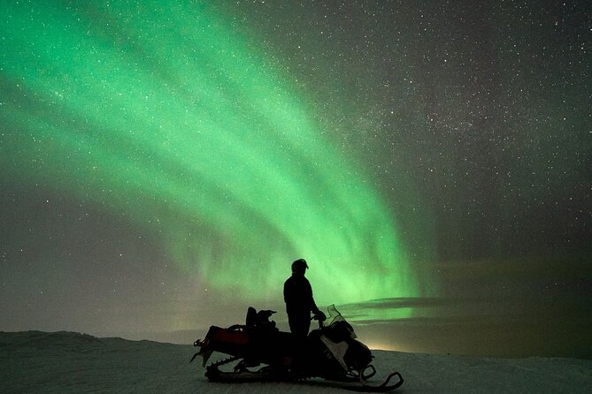 3 Hours Snowmobiling under Auroras and Night Sky - Families, Kids in Sleds, and Shared Snowmobiles