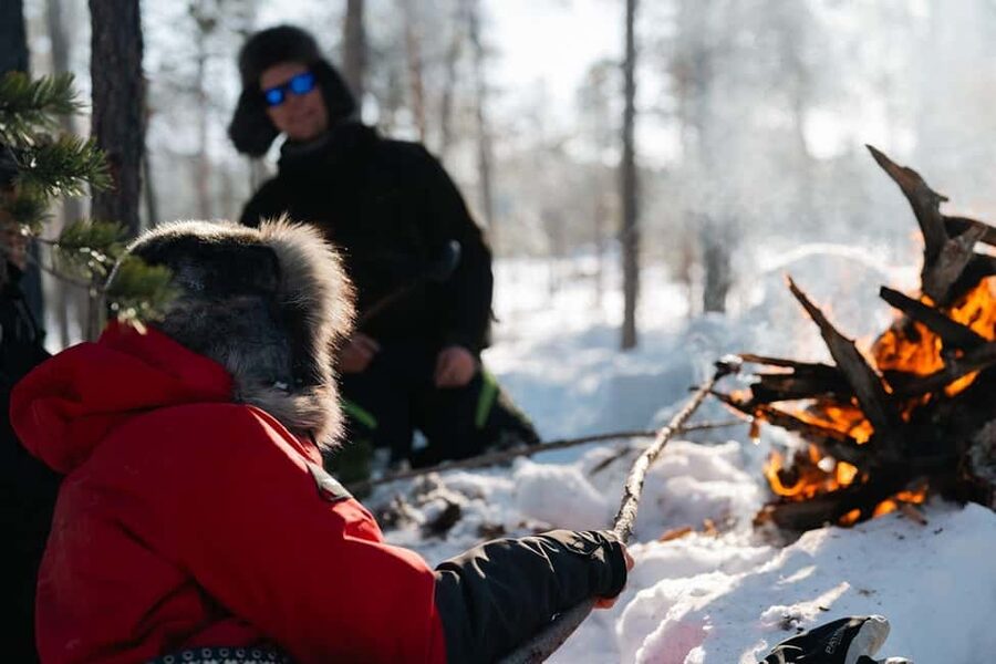 A day with reindeer herders in the wilderness - Morning pickup and the sleigh ride into the wilderness