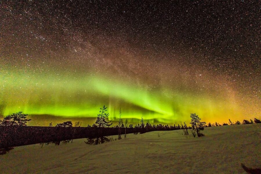 Auroras Northern Lights in Saariselka - Old myths, shamanism moments, and learning as you wait