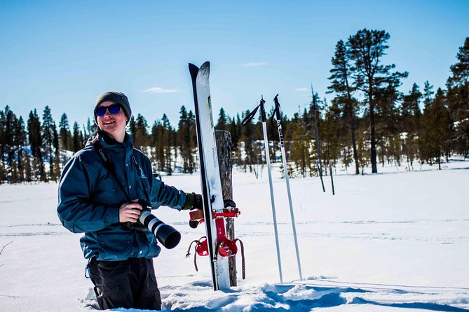 Backcountry skiing adventure - The Campfire Stop: Wooden Shelter, Hot Drinks, and Sausages