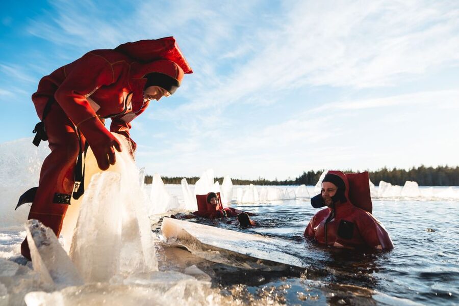 Daytime Ice Floating Rovaniemi, Frozen Lake Experience - Why Daytime Ice Floating Feels Like a Lapland Rite of Passage