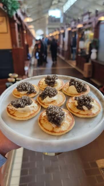 Finland: Nordic Caviar House in Helsinki. Tasting Experience - Entering Helsinki’s Old Market Hall for a 30-minute caviar reset