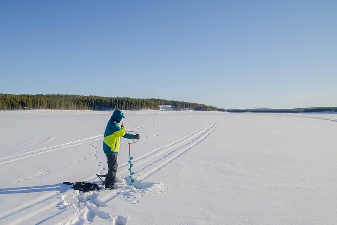 First Ice Fishing Experience in Rovaniemi - The Real Rovaniemi Setting: Out on a Quiet Lake, Not in Town