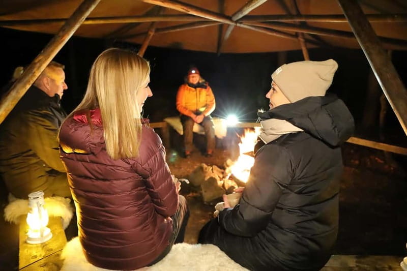 From Helsinki: Guided Forest Walk in the dark with campfire - The night-walk gear makes a big difference