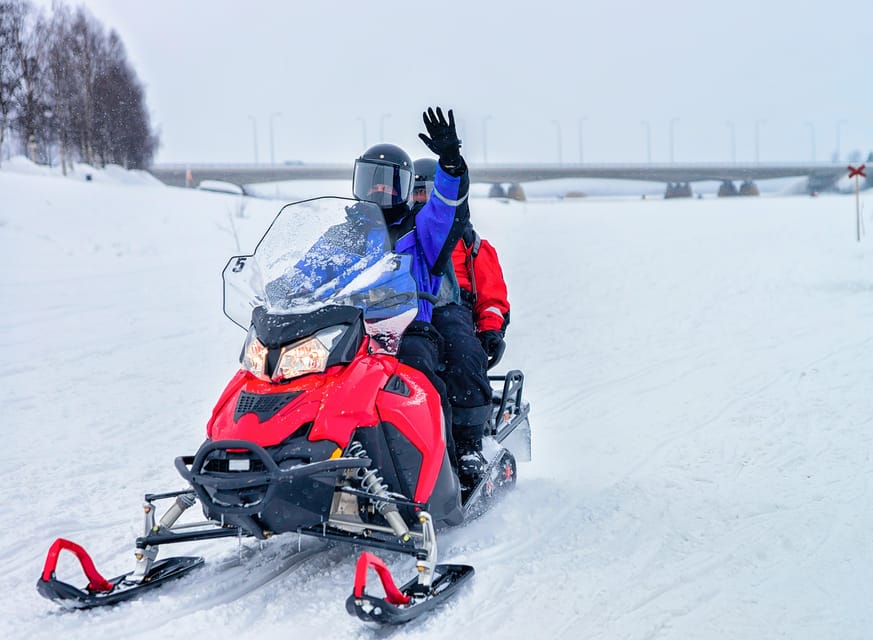 From Rovaniemi: 2-Hour Snowmobile Safari - Riding the frozen river: the thrill part, with control built in