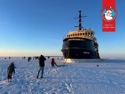 Icebreaker Arktis Cruise with Ice Floating