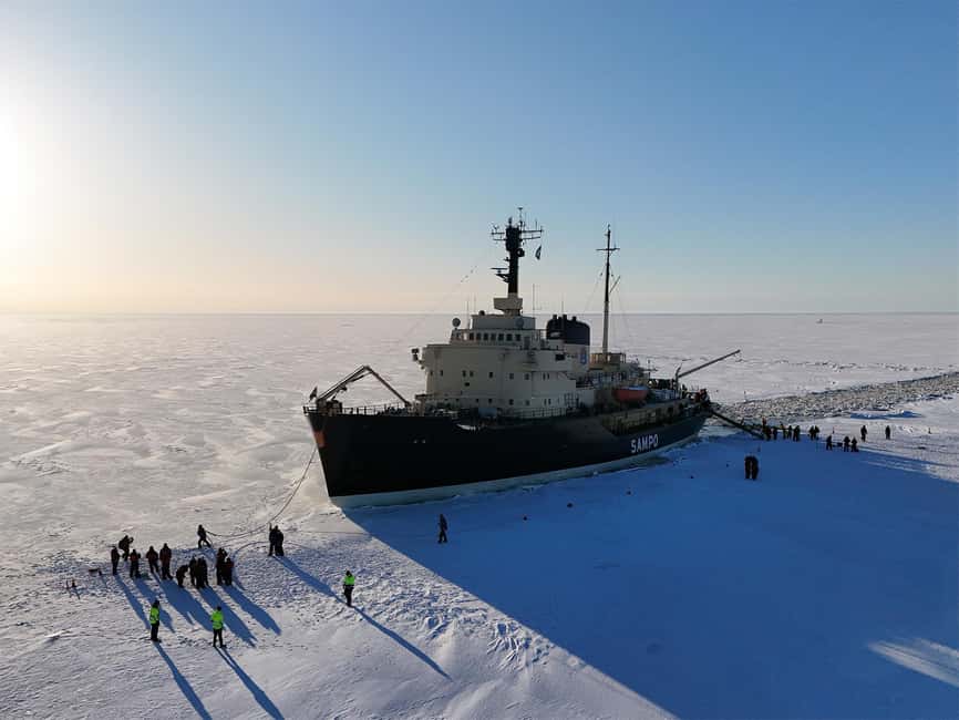 From Rovaniemi: Icebreaker Sampo Cruise with Ice Floating - SnowCastle in the middle of ice country: why the stop matters