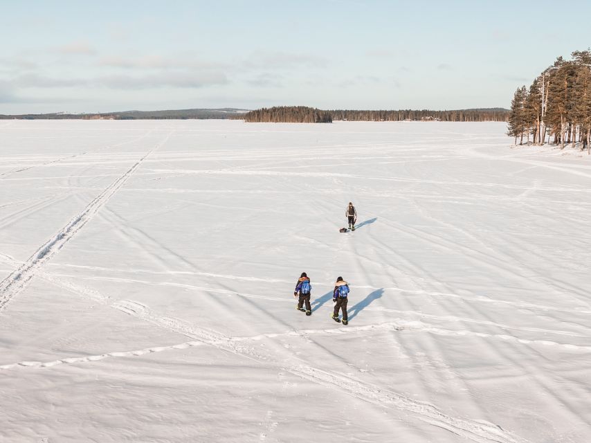 From Rovaniemi: Snowshoeing and Ice Fishing Tour - Crossing the frozen lake: what you’re doing and why it feels special