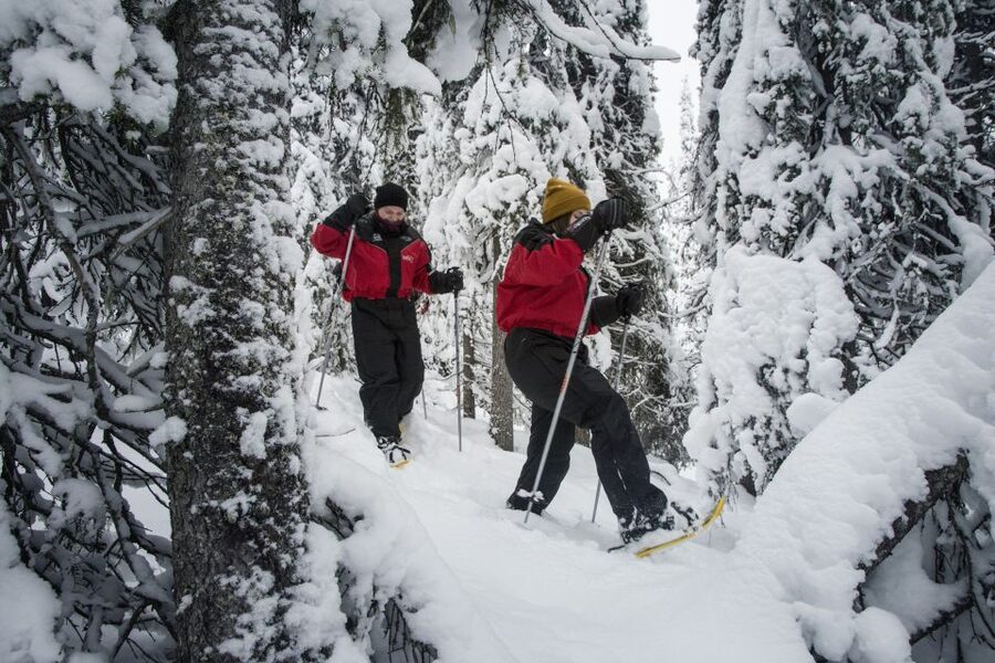 From Ruka: Snowshoeing in Oulanka National Park - Oulanka snowshoeing from Ruka, with the river doing the entertaining