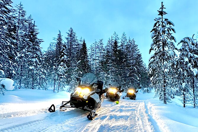 Full Day Activity with Snowmobiles in Rovaniemi - Ice fishing and snowshoeing like a local