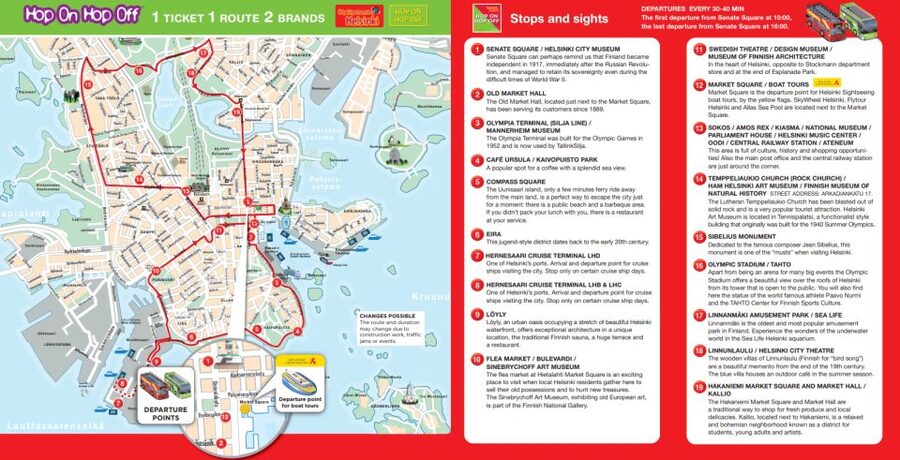 Helsinki: City Sightseeing Hop-On Hop-Off Bus Tour - First loop in 90 minutes: getting oriented in Helsinki the easy way