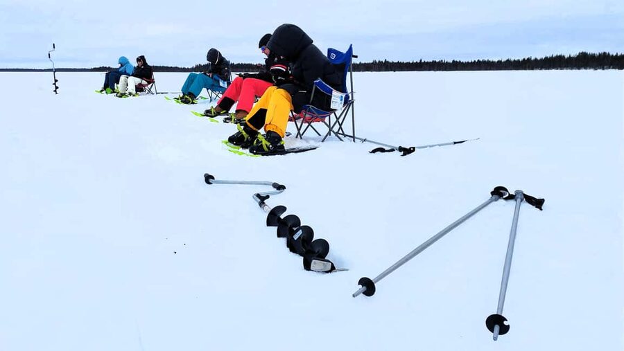 Ice Fishing Adventure in Levi with Salmon Soup - Traditional gear, traditional patience (and why that is the point)