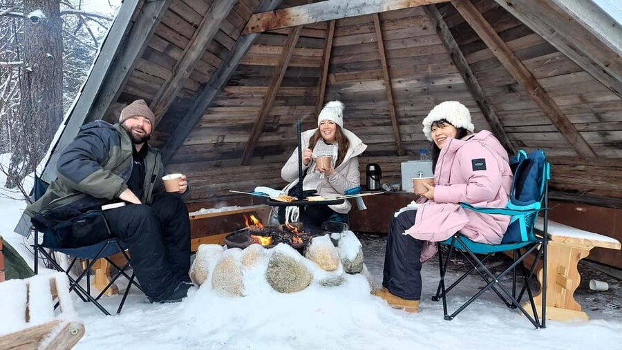 Ice Fishing Adventure in Levi with Salmon Soup - Wildlife moments that turn the day magical