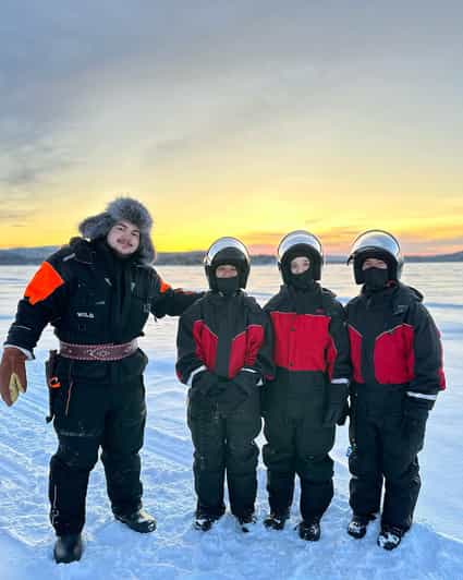 Ivalo: Snowmobile Safari, Meet and Feed Reindeers with Lunch - On the snowmobile: what the route feels like and why the skill-matched track helps