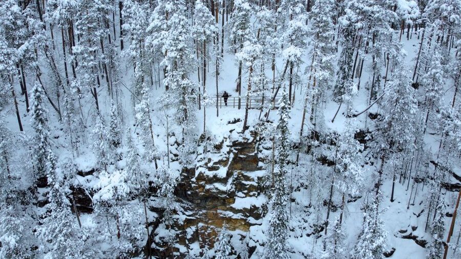 Korouoma: Frozen Waterfall Hiking Tour - Snowshoes, shoe spikes, and the rule of staying upright