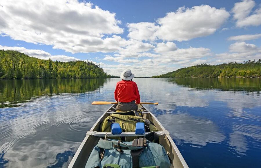 Lapland: Canoeing Trip with Reindeer and Husky Farm Tour - Food break: reindeer sandwiches and blueberry juice, plus simple Lapland extras