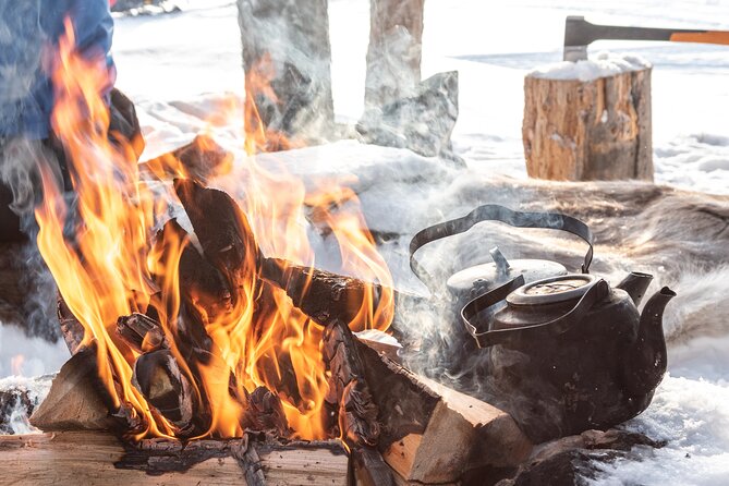 Lapland Winter Experience - Campfire meal and drink: the warm finish that makes it worth it