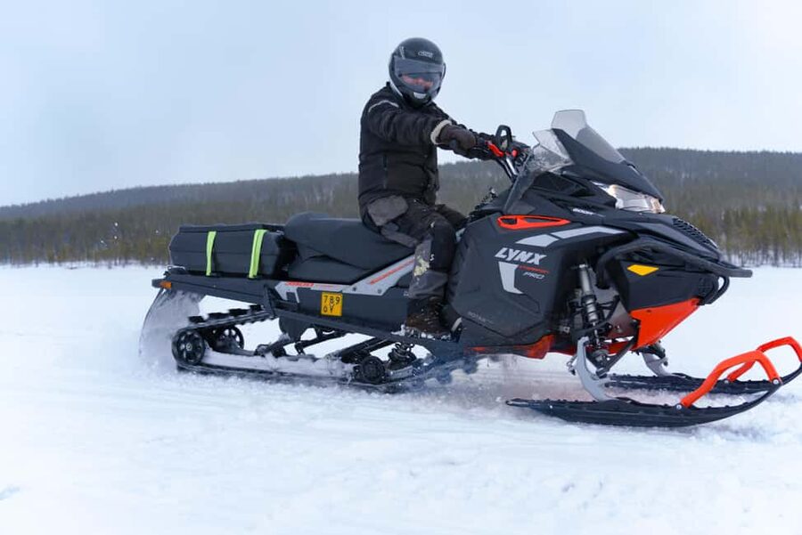 Levi: 2.5-Hour Snowmobile Safari (option to buy 360 video) - The Snowmobiles: Built for Arctic conditions and shared rides