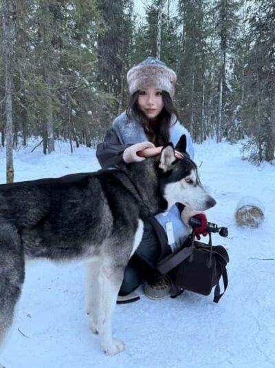 5 Km Husky Sledding Ride in Levi