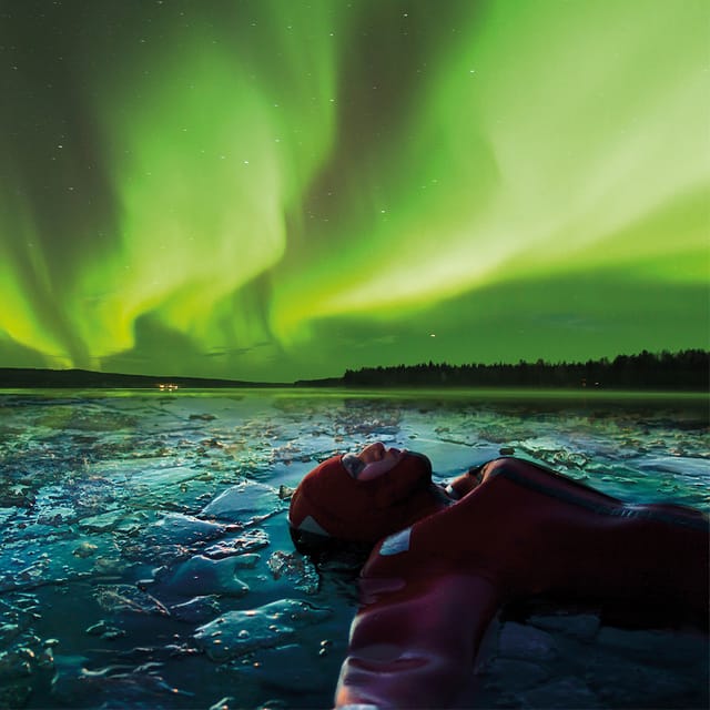 Levi: Ice Floating and Northern Lights Tour - The arctic rescue suit and your safety briefing (no swimming needed)