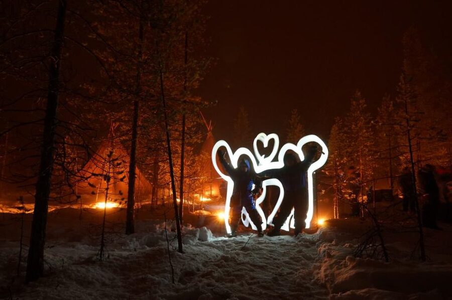 Levi: Northern Lights Hunting Photo Tour - The First Stretch: Bus Ride, Aurora Spotting, and Lappish Wilderness Views