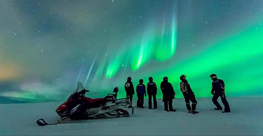 Levi: Northern Lights Snowmobile Safari and Campfire Picnic - Pickup, winter gear, and timing that keeps you comfortable