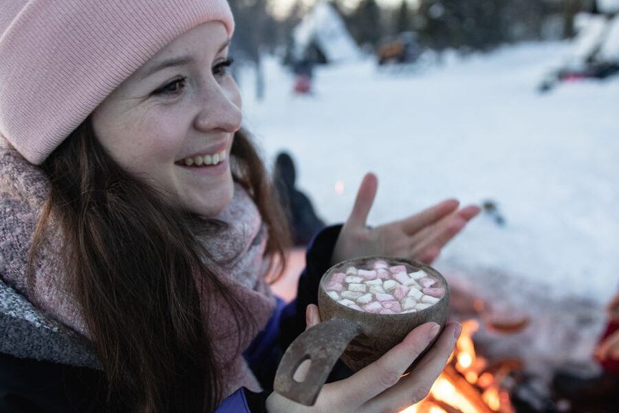 Levi: Snowmobile Safari with Ice Fishing and Outdoor Lunch - Riding Lapland on a Shared 2-Person Snowmobile