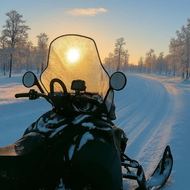 Levi: Twilight Snowmobile Safari & Stargazing Experience - Gear, safety briefing, and the shared snowmobile rule