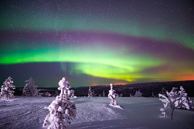 Night Snowshoeing Adventure under the Northern Lights - Night Snowshoeing in Lapland, and the Aurora Hunt Rhythm
