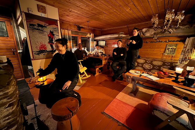 Northern Lights Adventure in the Wild with Campfire Treats - Inside the Cabin: Fireplace Warmth, Pies, Marshmallows, and Berry Juice