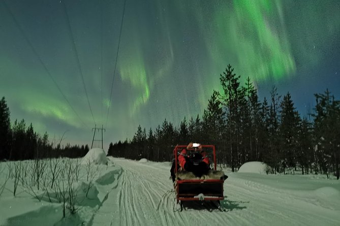 Northern Lights Sledge Ride - City Light vs Real Dark: How Close Is This to Rovaniemi?