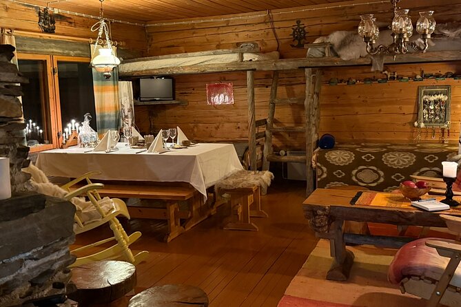 Private Traditional Sauna, Ice Dip and Dinner in the Wilderness - Dinner by the Cabin and Possible Northern Lights