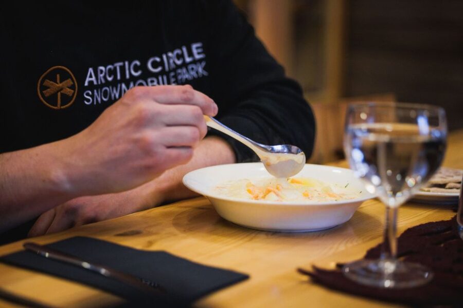 Rovaniemi: Arctic Circle Highlights by Snowmobile - Salmon Soup Lunch, the Warming Reset in the Middle of the Day