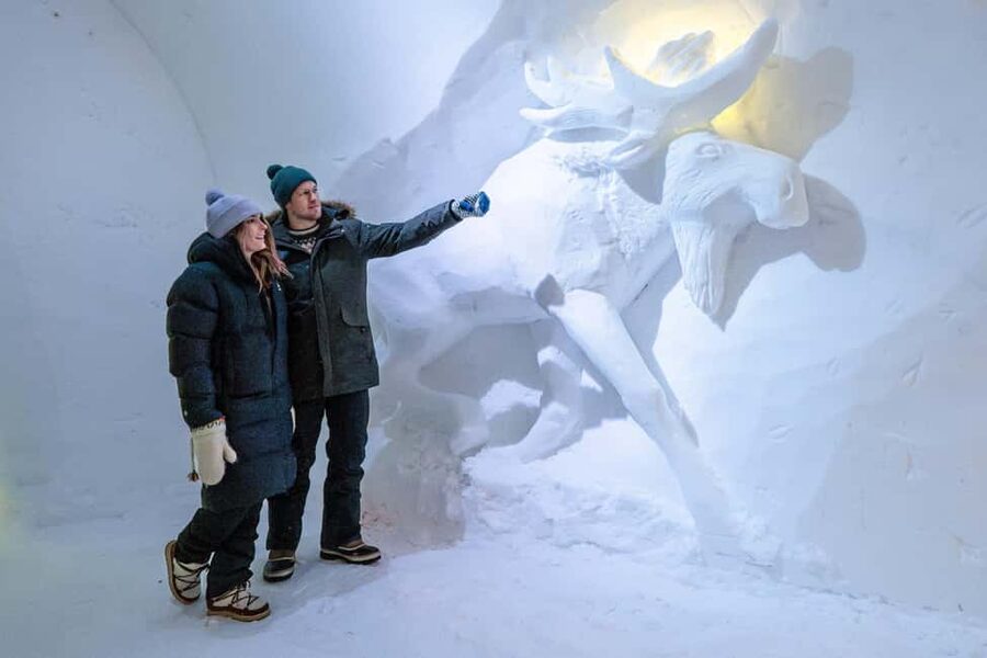 Rovaniemi: Arctic SnowHotel Tour - Inside the Arctic SnowHotel: ice art you can walk through