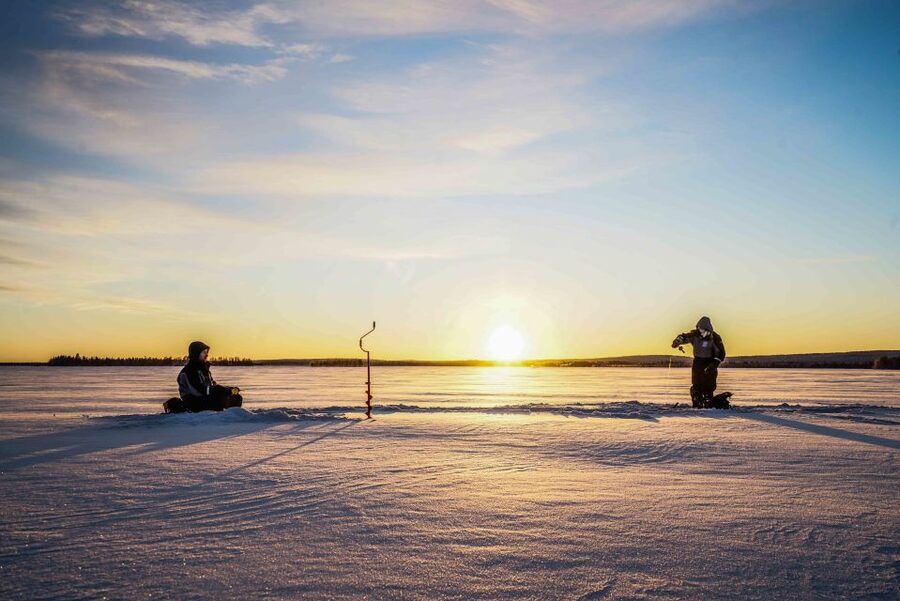 Rovaniemi: Ice Fishing on a Frozen Lake with BBQ and Photos - The Ice Fishing Lesson: How You Fish Under a 1-Meter Layer of Ice