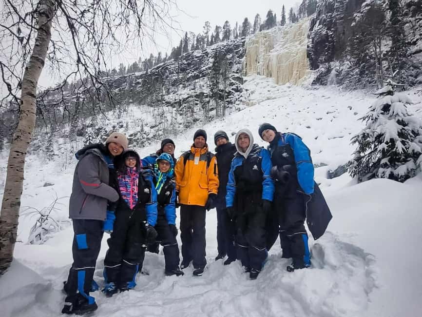 Rovaniemi: Korouoma Canyon Frozen Waterfalls Hike & BBQ - The hike, 4 to 6 km through frozen canyon terrain