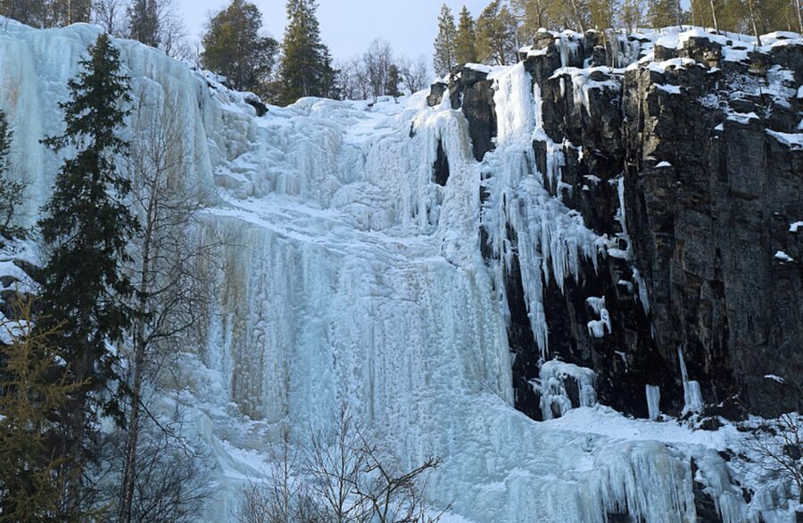 Rovaniemi: Korouoma Frozen Waterfalls Hike & Hot BBQ Lunch - The Hike Inside the Canyon: Boots, Safety Stops, and Photo Time