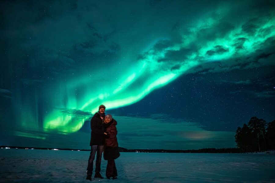 Rovaniemi: Night Sky lappish Barbecue - Night Sky and Fire: what this Rovaniemi outing feels like