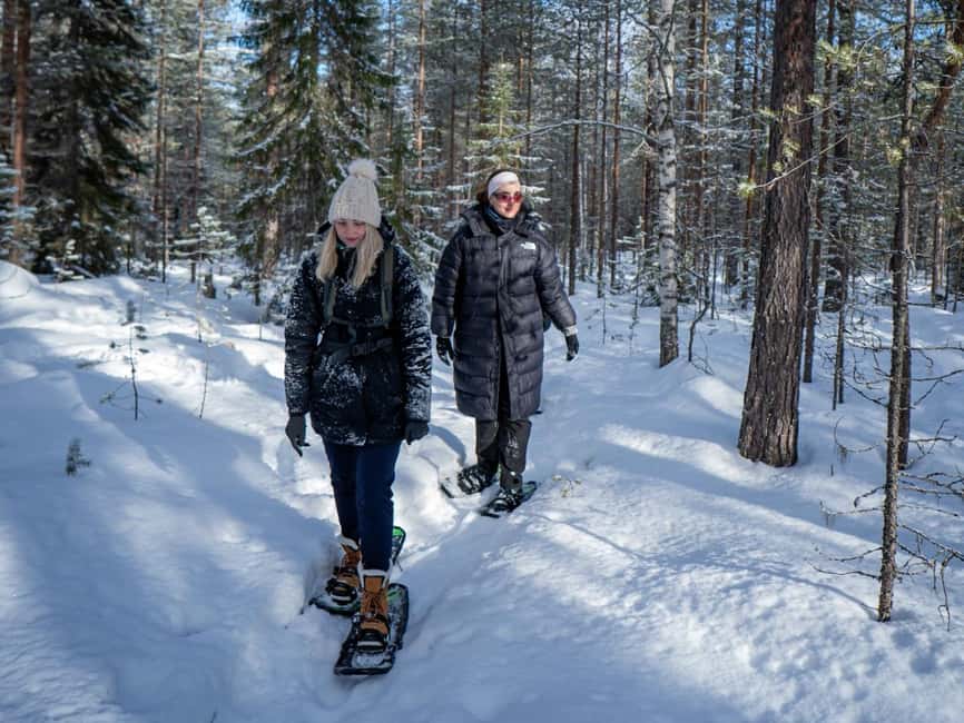 Rovaniemi: Small-Group Snowshoe Tour at Vikaköngäs & BBQ - Midway warmth: fire pause, hot drinks, and grilled sausages