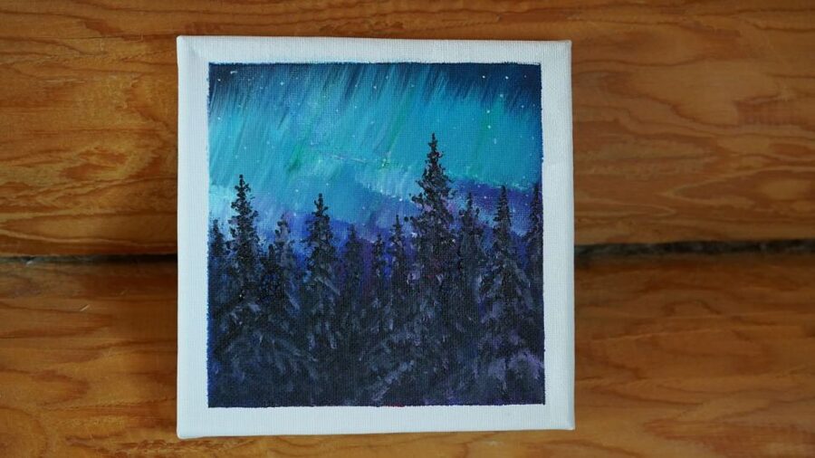 Rovaniemi: Workshop - Aurora painting - A practical way to take home Lapland, not just photos