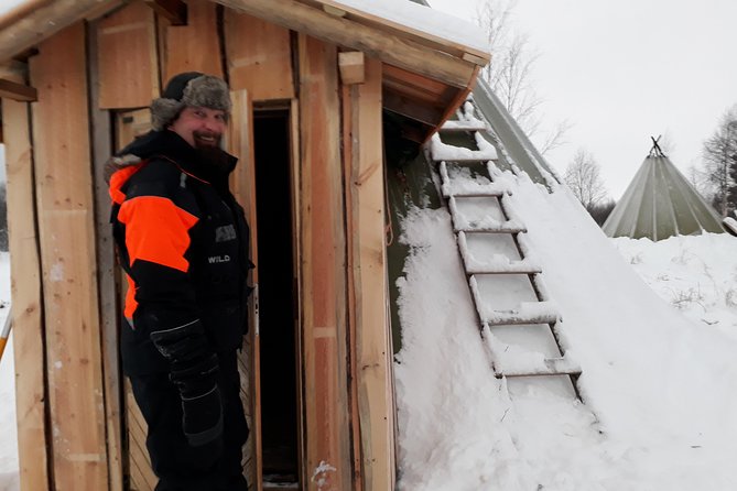 Snowmobile Safari to Lake Inari, meet & feed Reindeers, Lunch - Lunch in the teepee by open fire: what you’ll actually eat