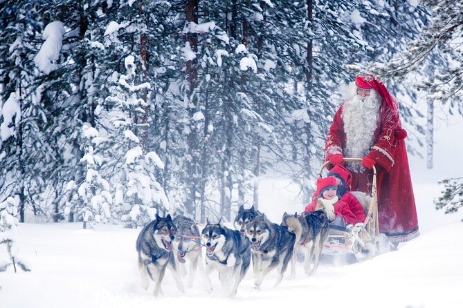 Snowmobiles and Huskies - Hotel pickup near Santa Claus Holiday Village keeps the day easy
