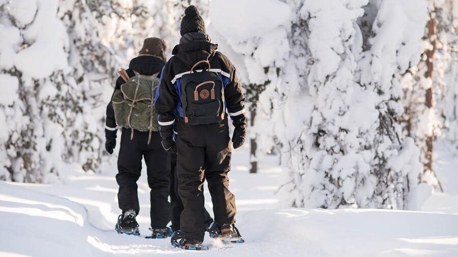 Snowshoeing in the Arctic Wilderness - Campfire Picnic With Reindeer Burgers and Stories